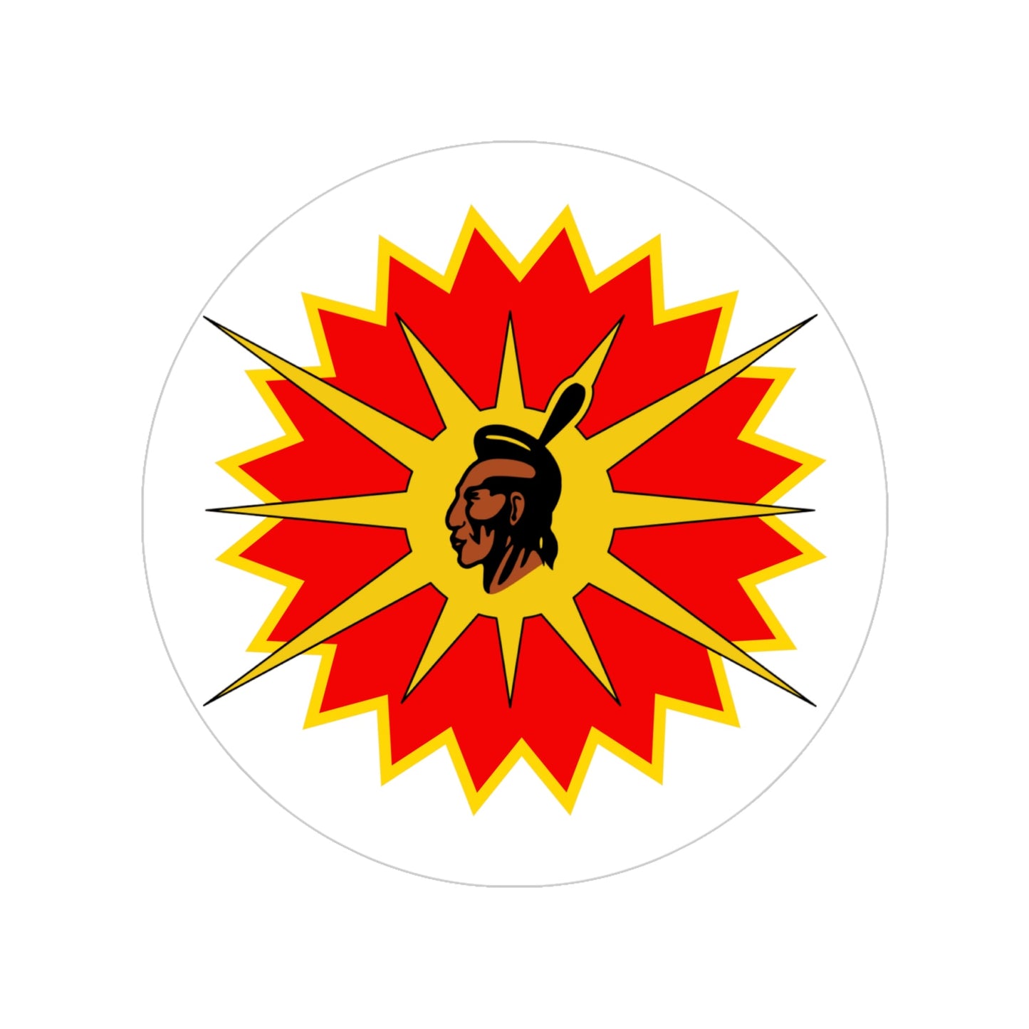 Transparent Outdoor Stickers, Round, 1pcs Warrior Flag - Nikikw Designs