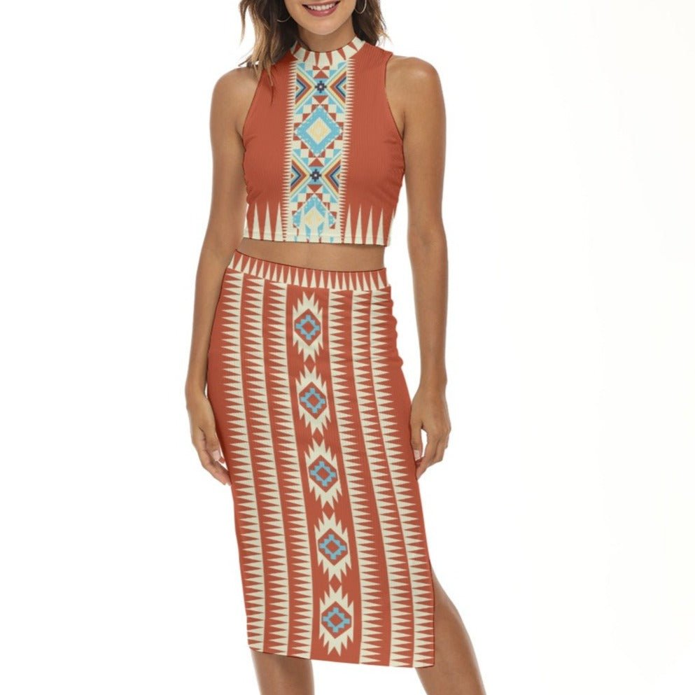 Tribal Baddie Pencil Skirt Set - Nikikw Designs