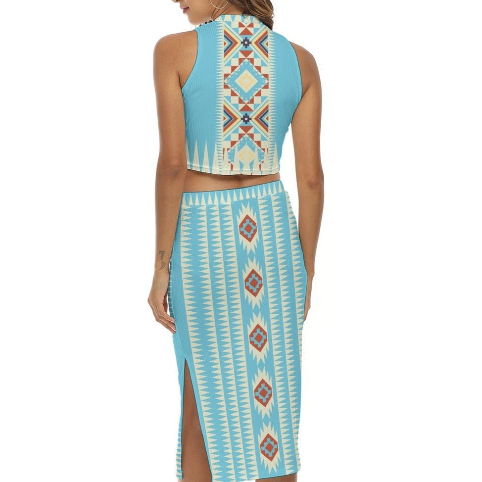 Tribal Baddie Pencil Skirt Set - Nikikw Designs