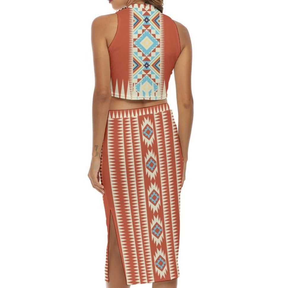 Tribal Baddie Pencil Skirt Set - Nikikw Designs