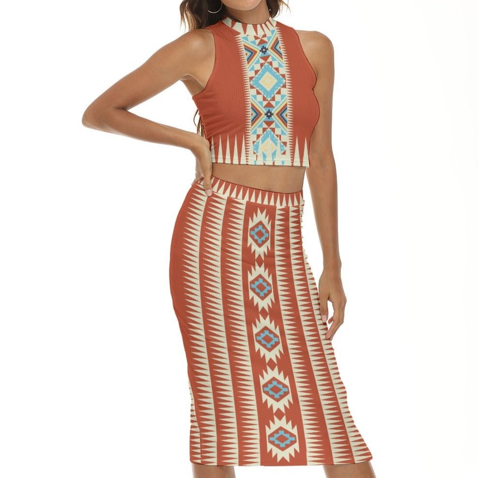 Tribal Baddie Pencil Skirt Set - Nikikw Designs