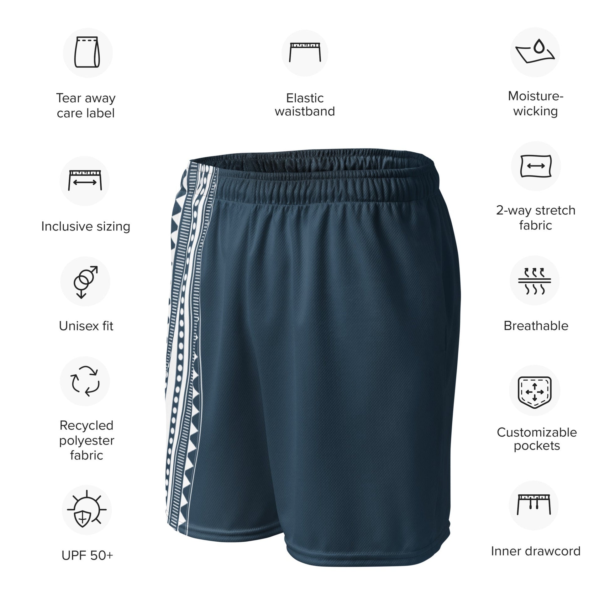 Tribal mesh shorts - Nikikw Designs