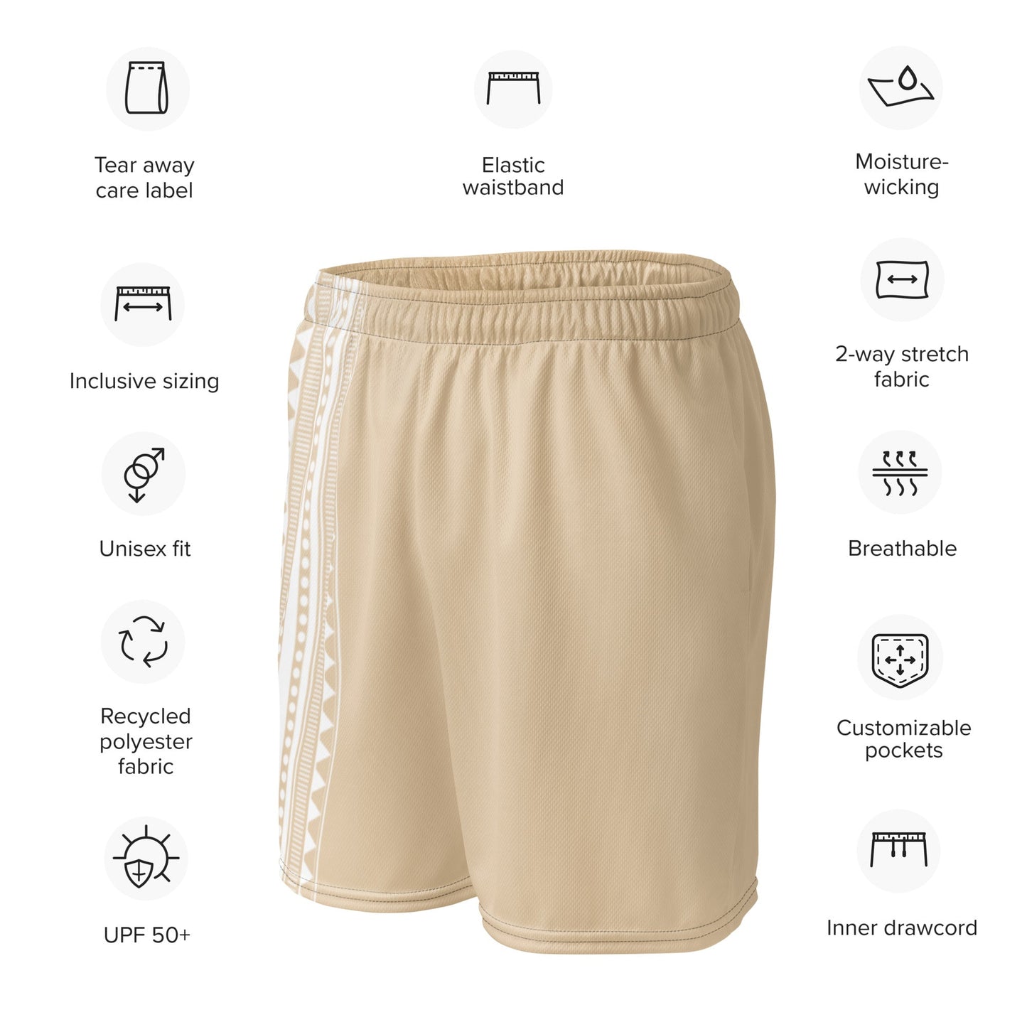 Tribal mesh shorts - Nikikw Designs