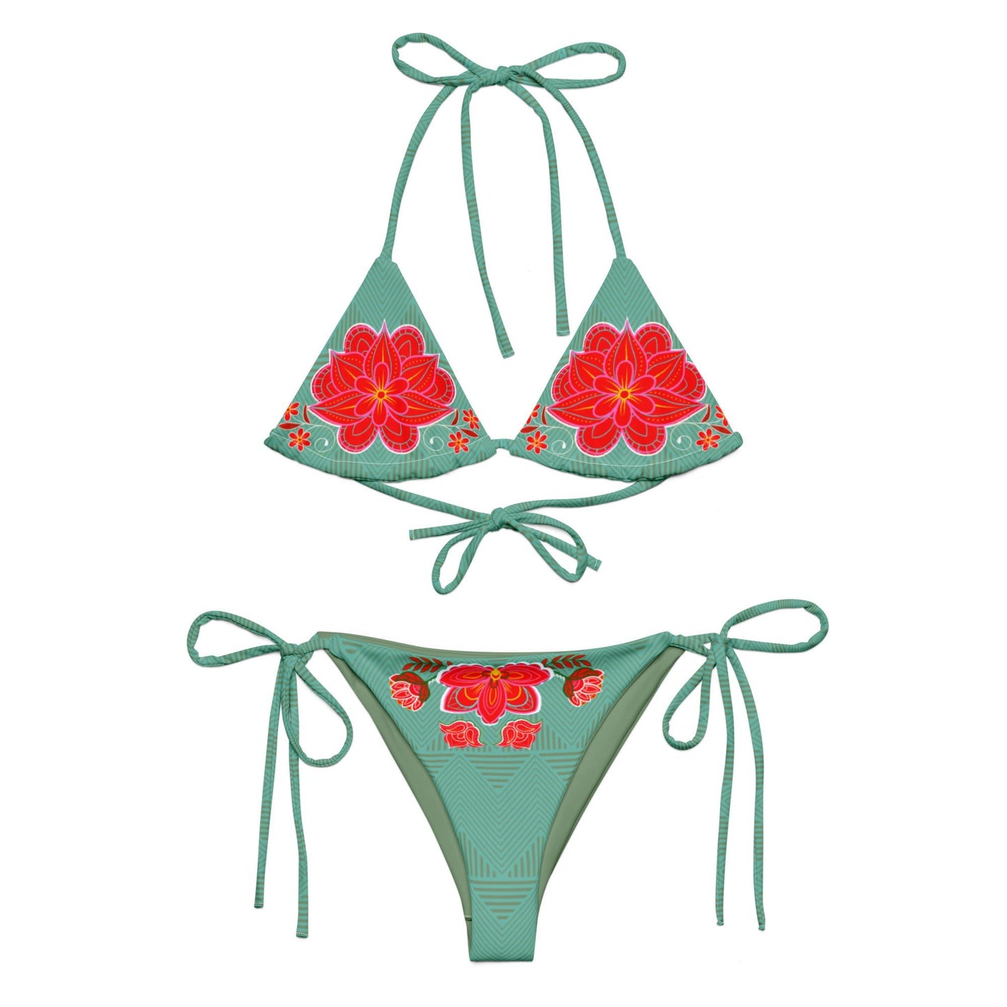 Tropical Baddie recycled string bikini - Nikikw Designs