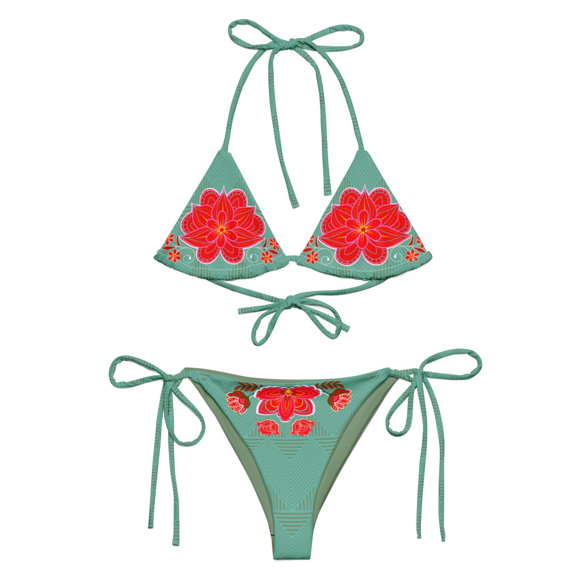 Tropical Baddie recycled string bikini - Nikikw Designs