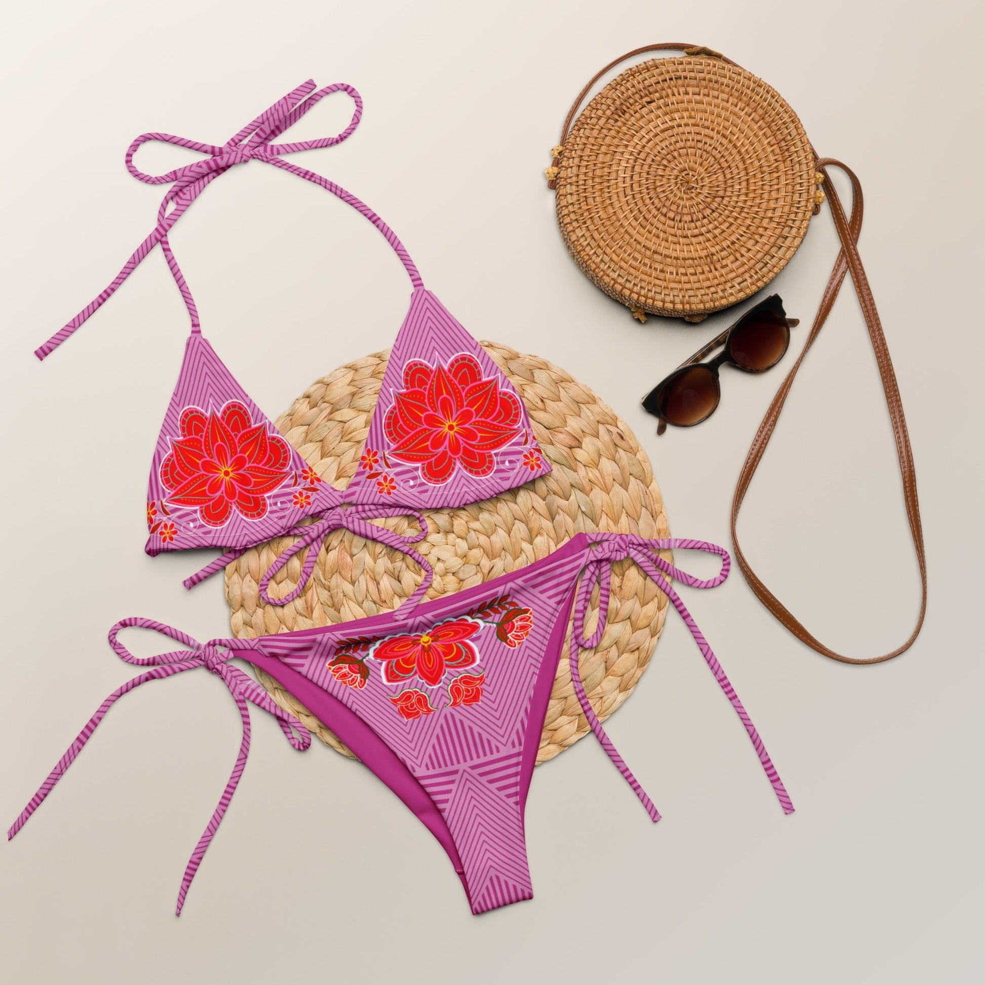 Tropical Baddie recycled string bikini - Nikikw Designs