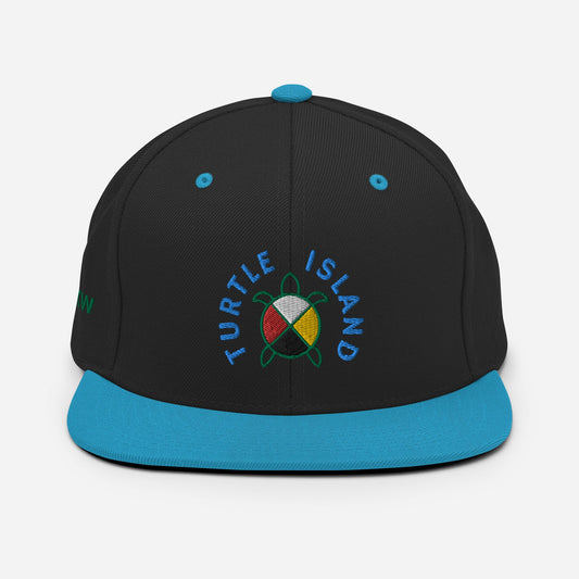 Turtle Island Snapback Hat - Nikikw Designs