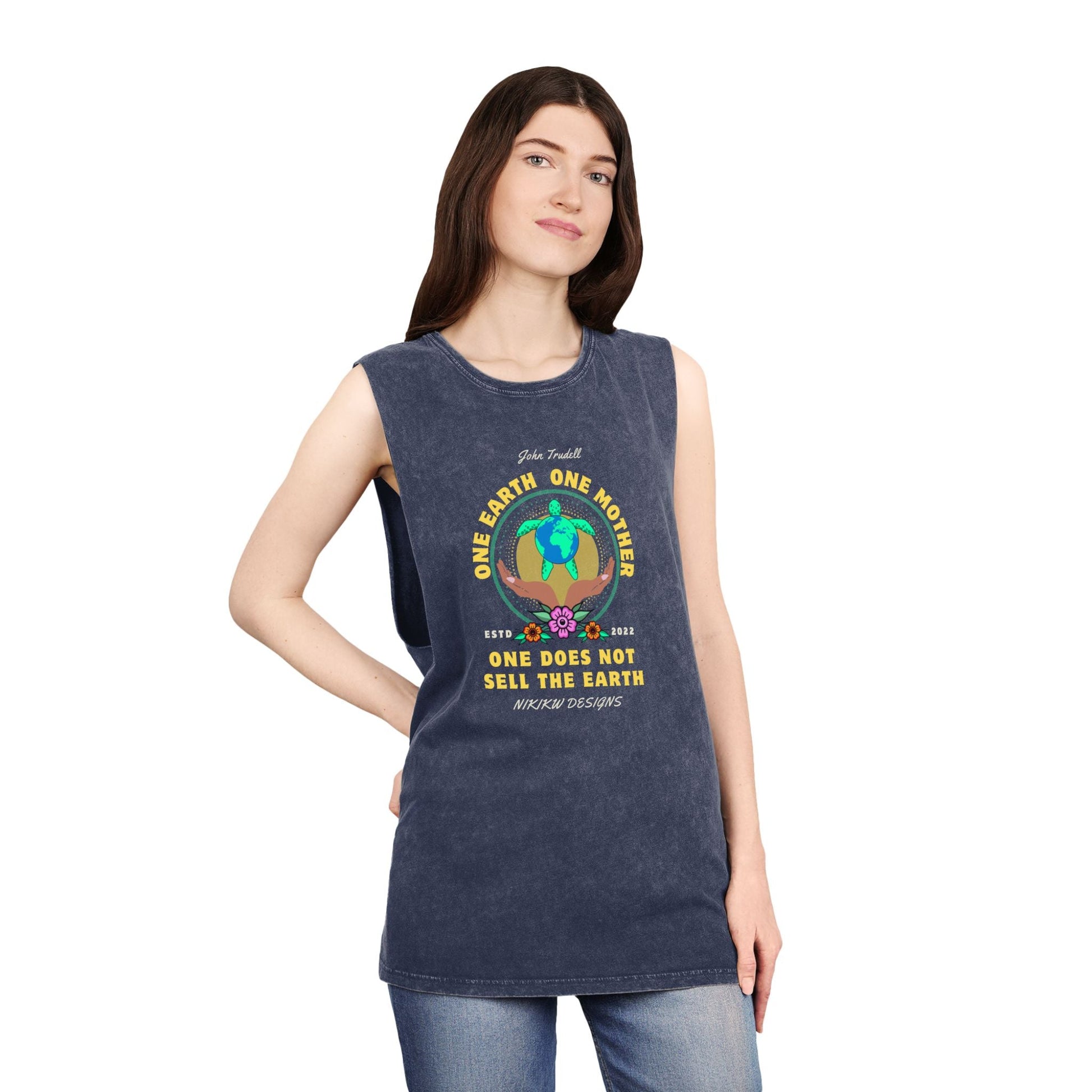 Turtle Island Stonewash Tank Top - Nikikw Designs