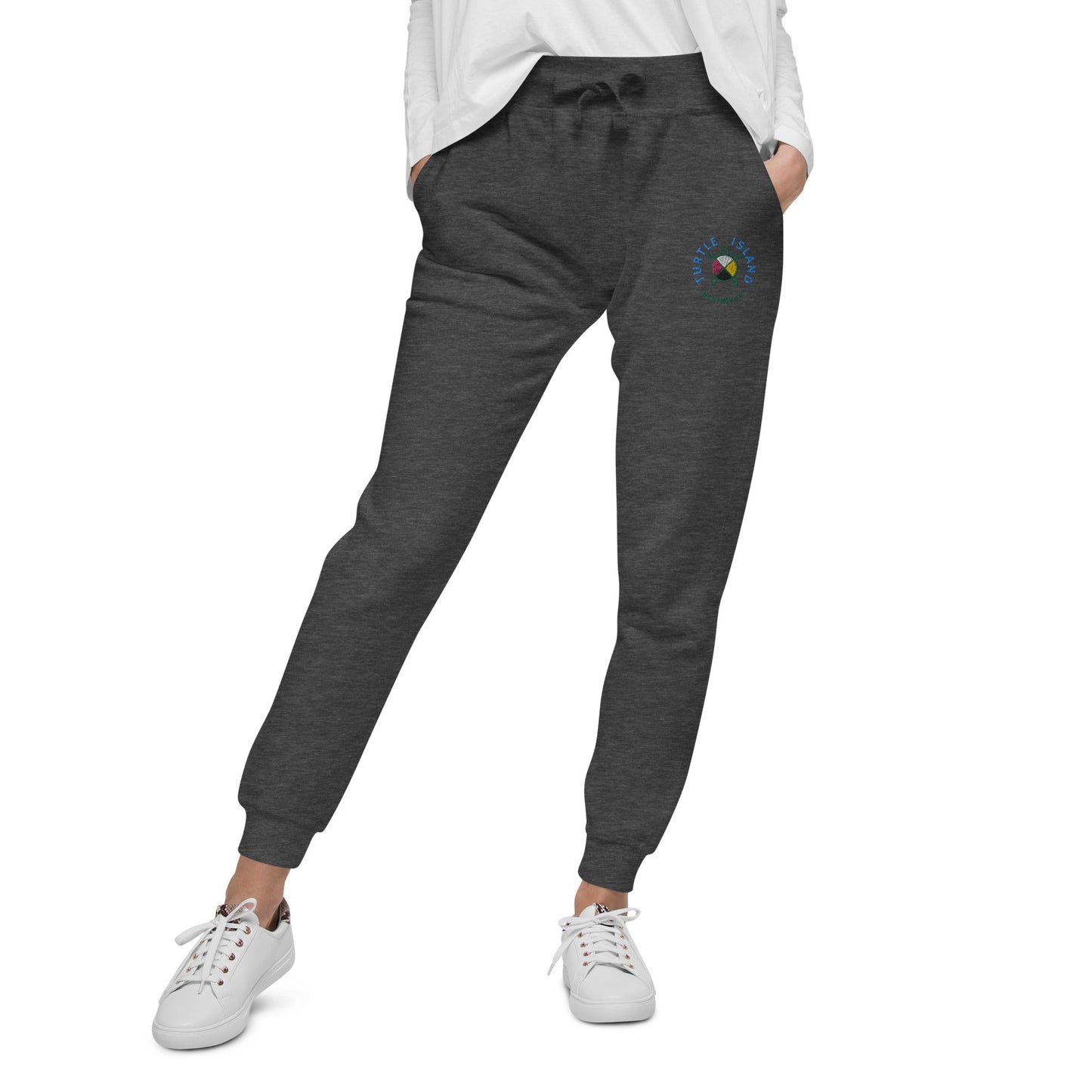 Turtle Island Unisex fleece sweatpants - Nikikw Designs