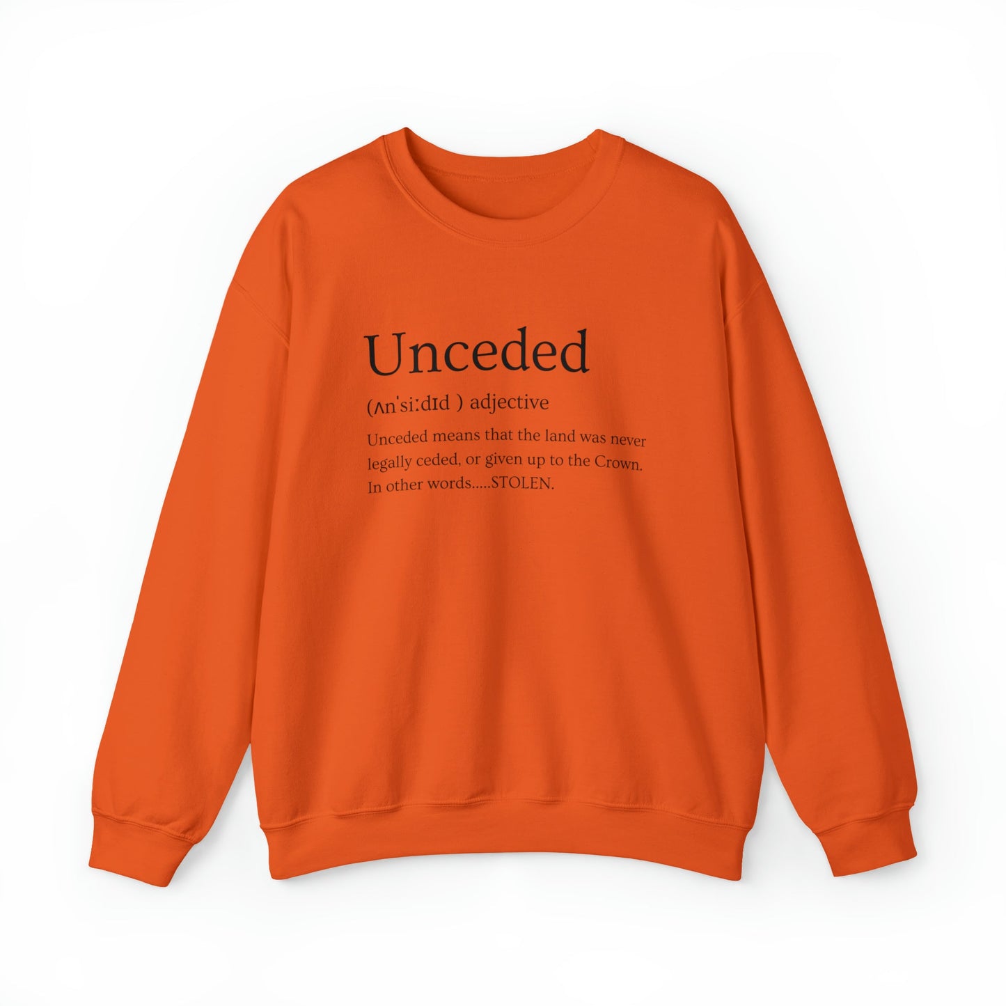 Unceded Land Unisex Heavy Blend Crewneck Sweatshirt - Nikikw Designs