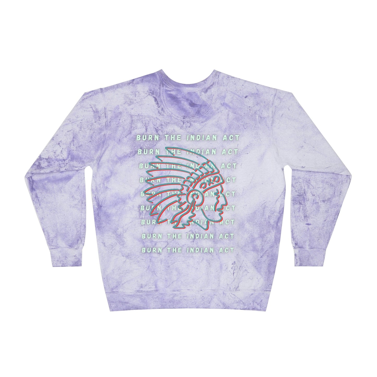 Unisex Color Blast Crewneck Sweatshirt Indian Act - Nikikw Designs