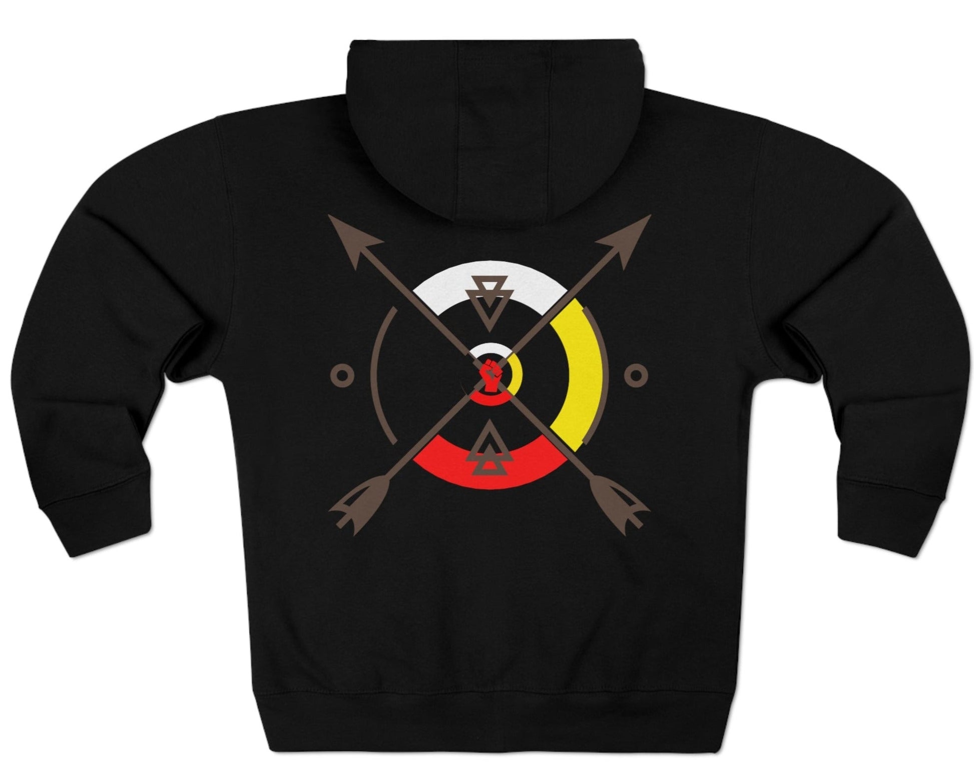 Unisex Zip Hoodie Medicine Wheel Arrows Native Indigenous - Nikikw Designs