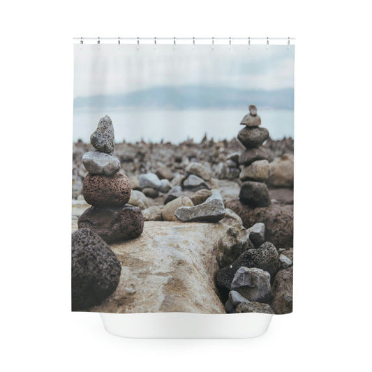 Vancouver Inukshuk Shower Curtain - Nikikw Designs