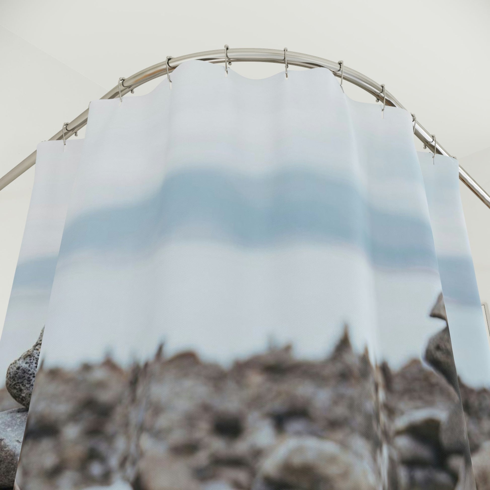 Vancouver Inukshuk Shower Curtain - Nikikw Designs