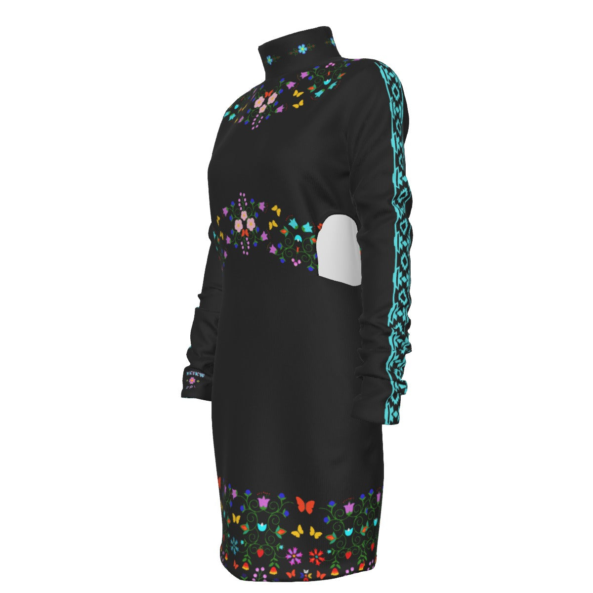 Butterfly Floral Cut out Mini Dress