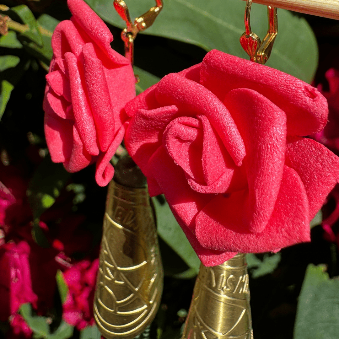 Winnipeg Parks Rose ANISHINAABE BIMISHIMO Jingle Earrings - Nikikw Designs