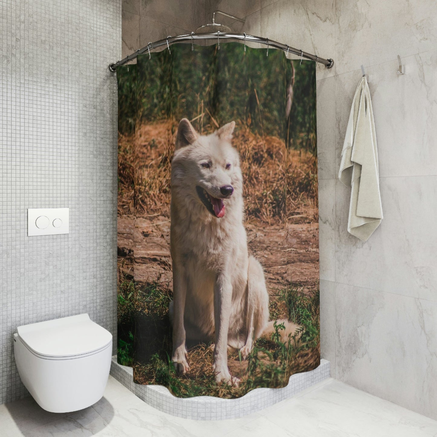 Wolf Shower Curtain - Nikikw Designs