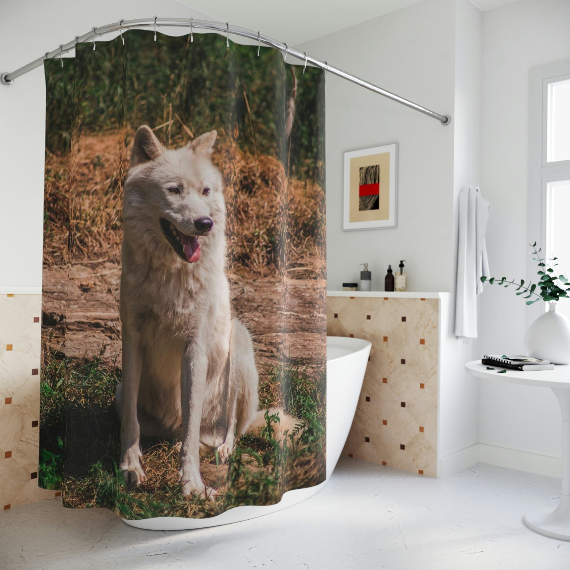 Wolf Shower Curtain - Nikikw Designs