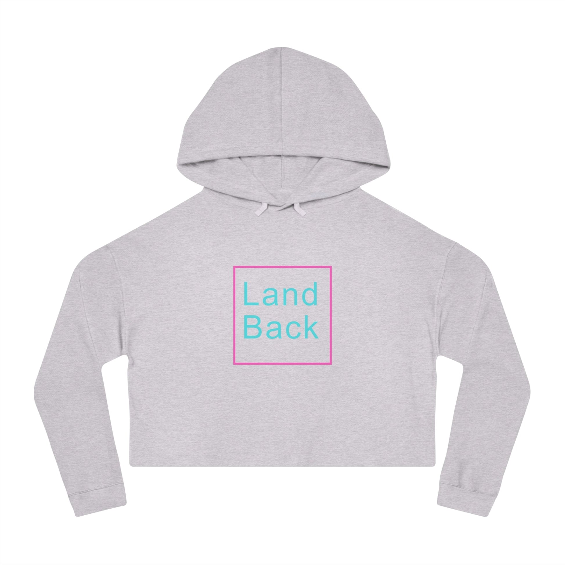 Womens Cropped Native Land Back Hooded Sweatshirt - Nikikw Designs