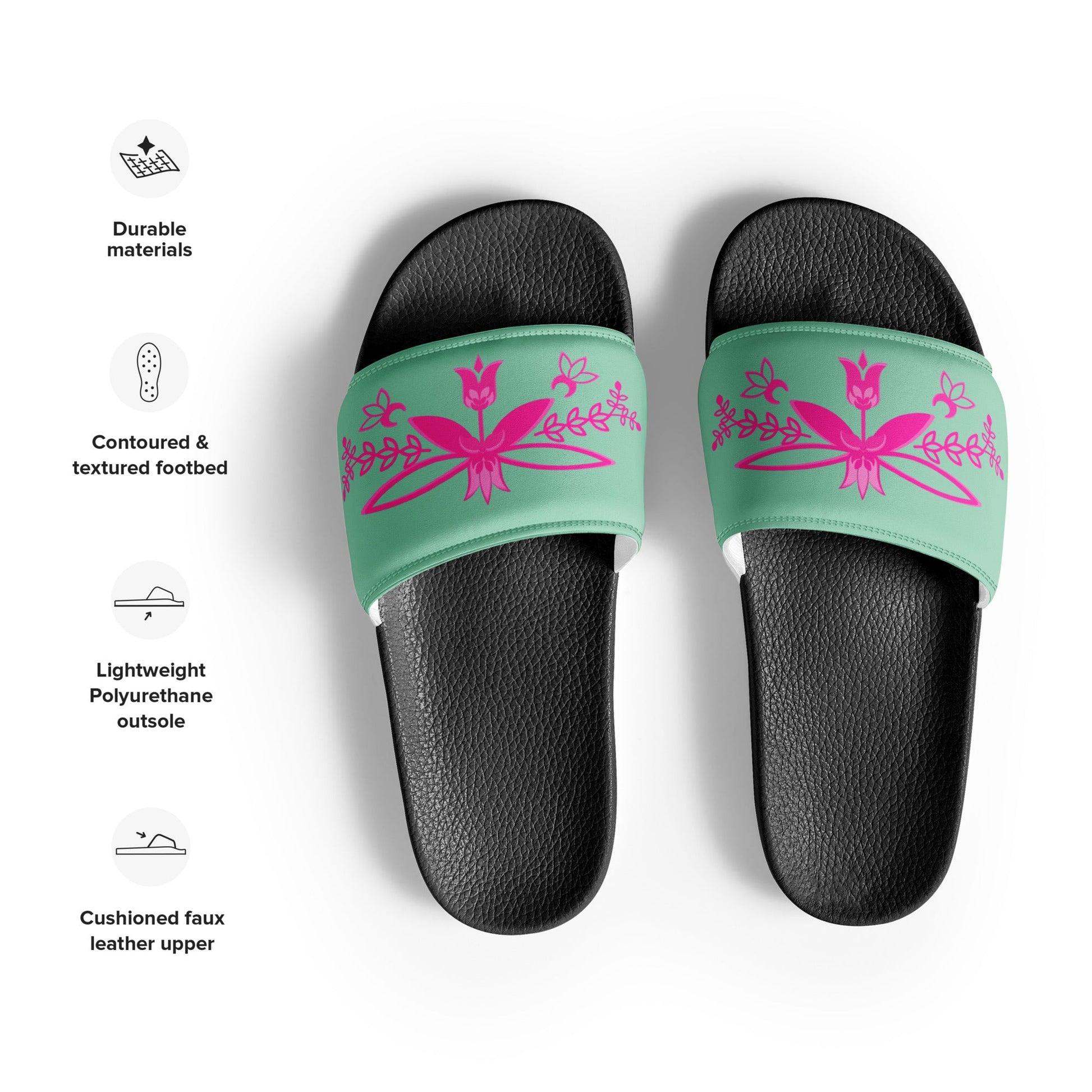 Women's Dainty Floral slides - Nikikw Designs