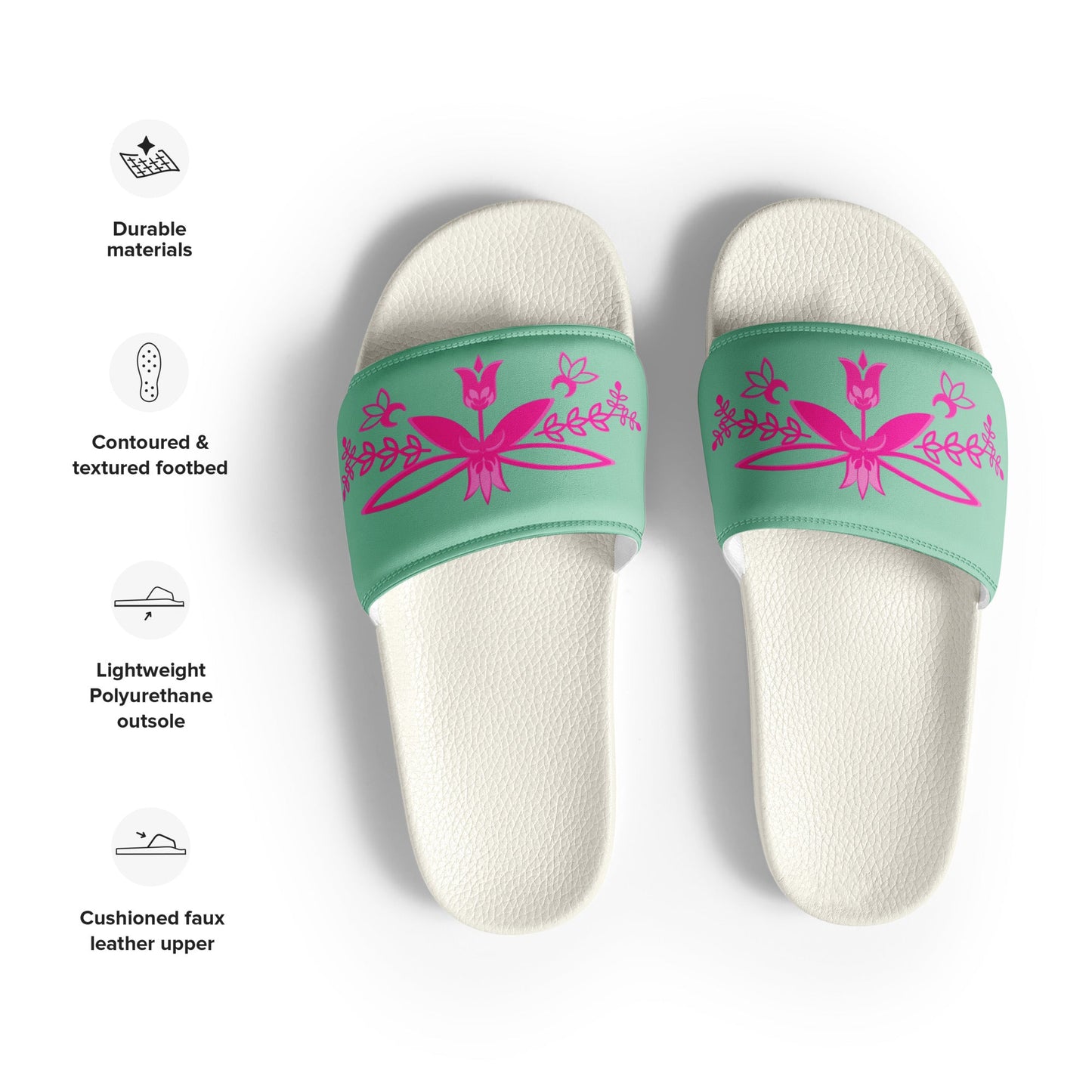 Women's Dainty Floral slides - Nikikw Designs