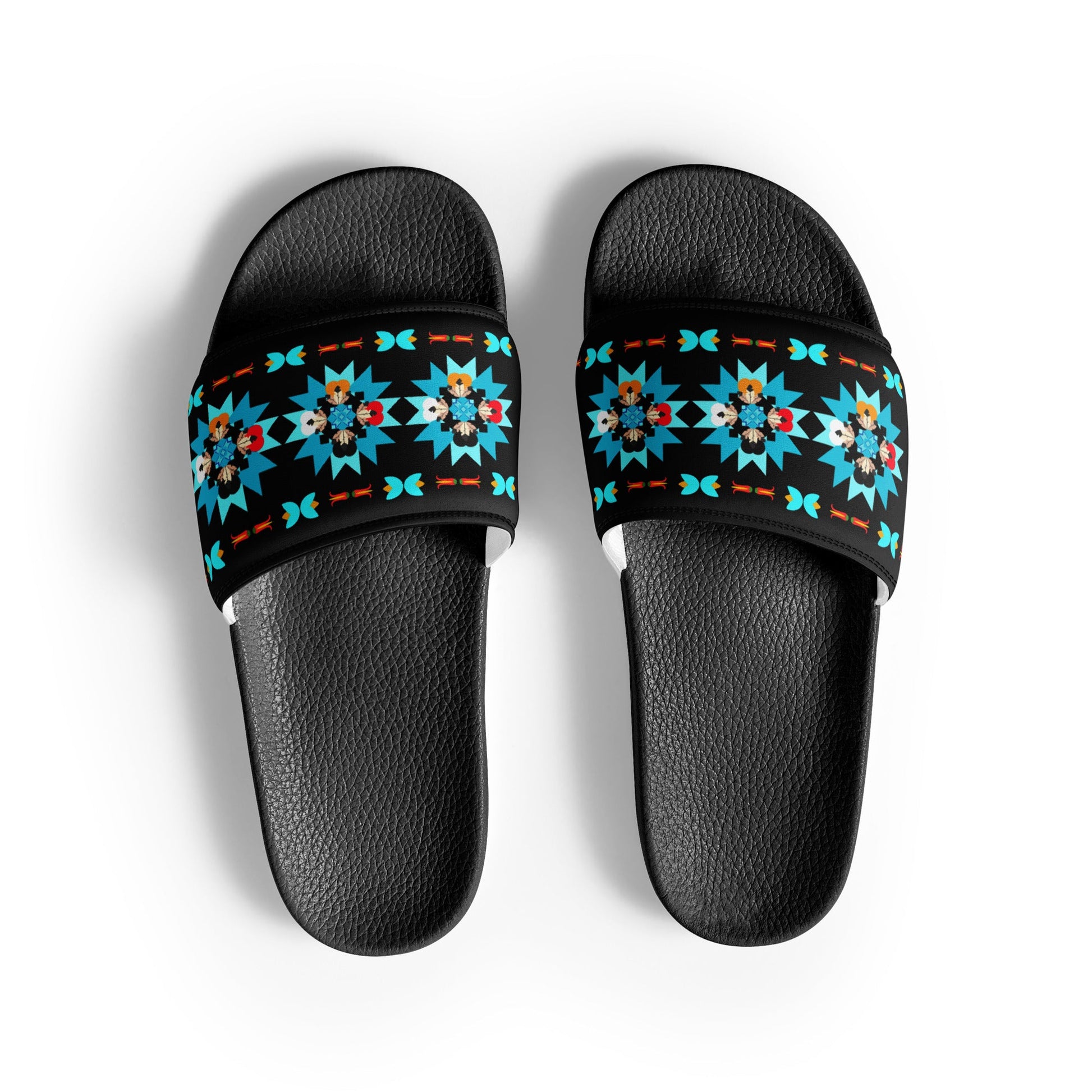 Women's Feather n' Hearts slides - Nikikw Designs