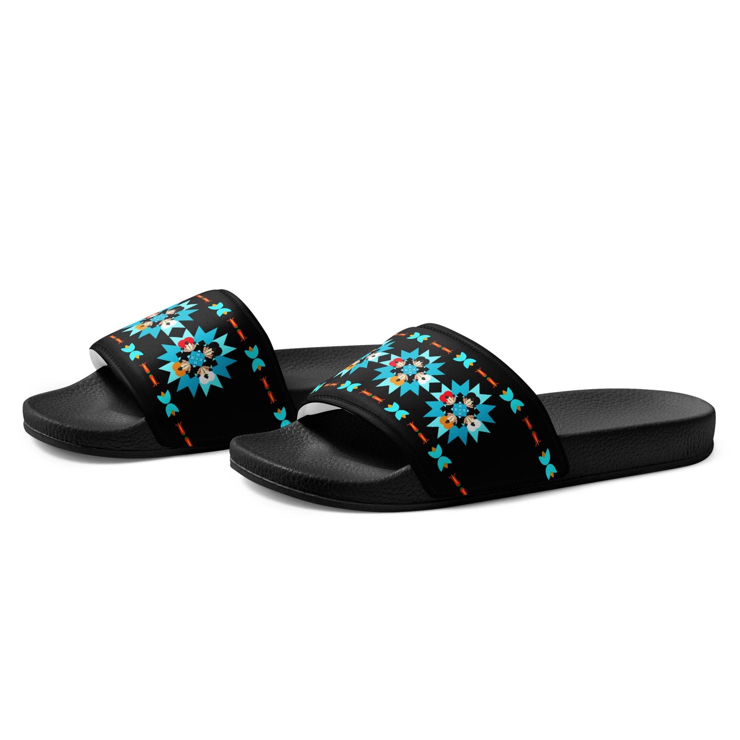 Women's Feather n' Hearts slides - Nikikw Designs