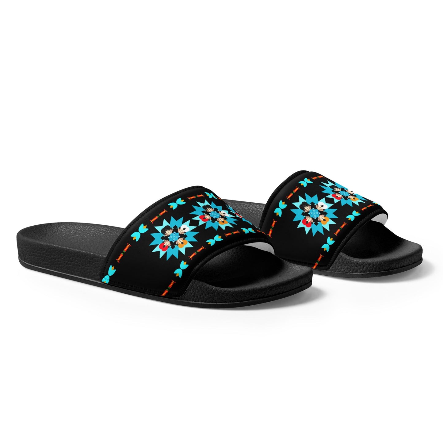 Women's Feather n' Hearts slides - Nikikw Designs