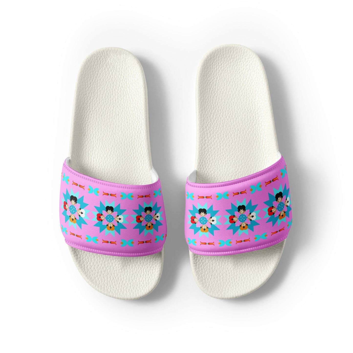 Women's Feather n' Hearts slides - Nikikw Designs