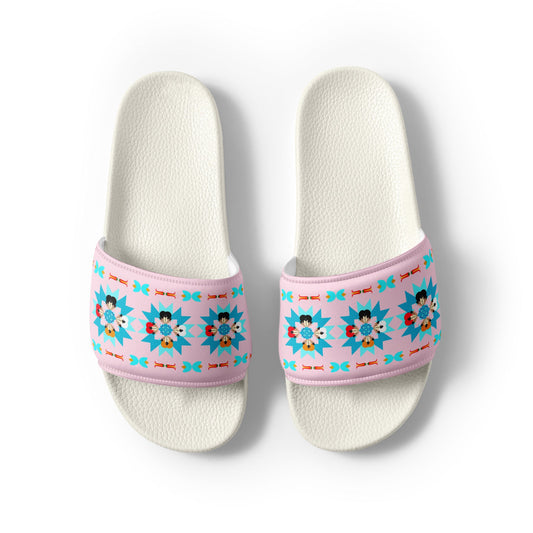 Women's Feather n' Hearts slides - Nikikw Designs