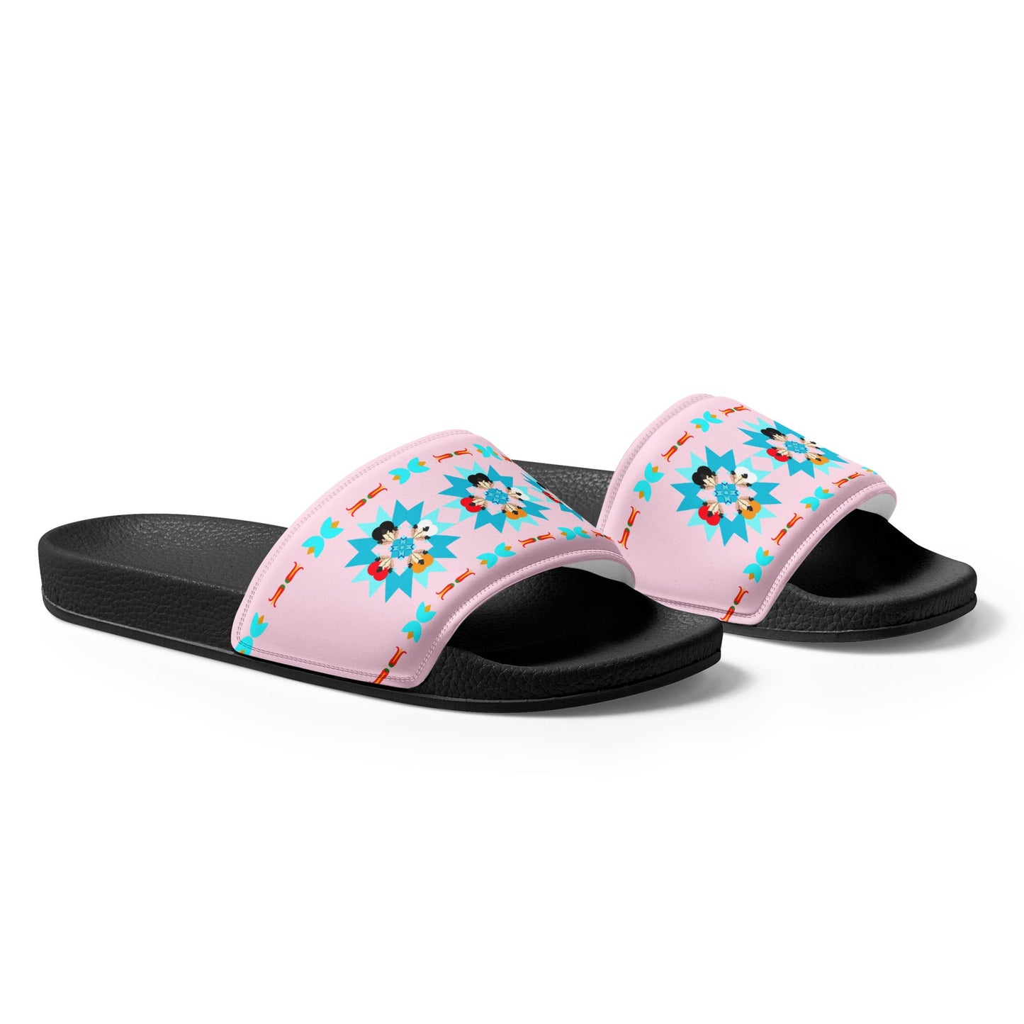 Women's Feather n' Hearts slides - Nikikw Designs