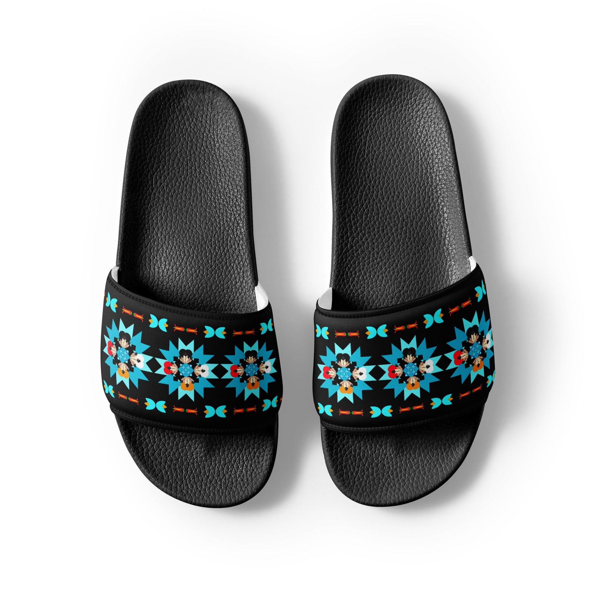 Women's Feather n' Hearts slides - Nikikw Designs