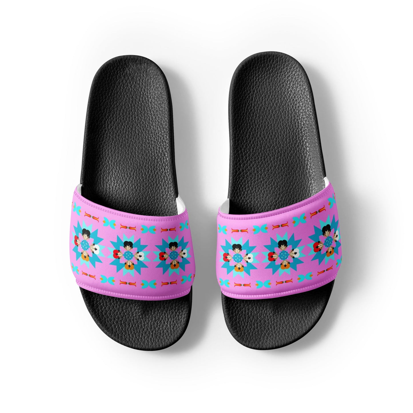 Women's Feather n' Hearts slides - Nikikw Designs