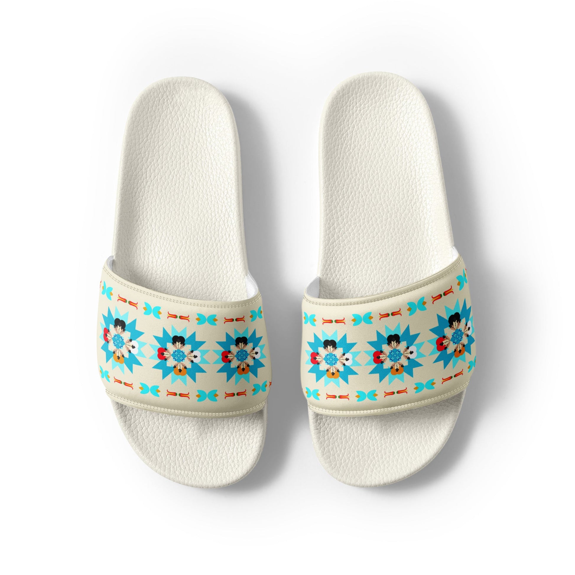 Women's Feather n' Hearts slides - Nikikw Designs