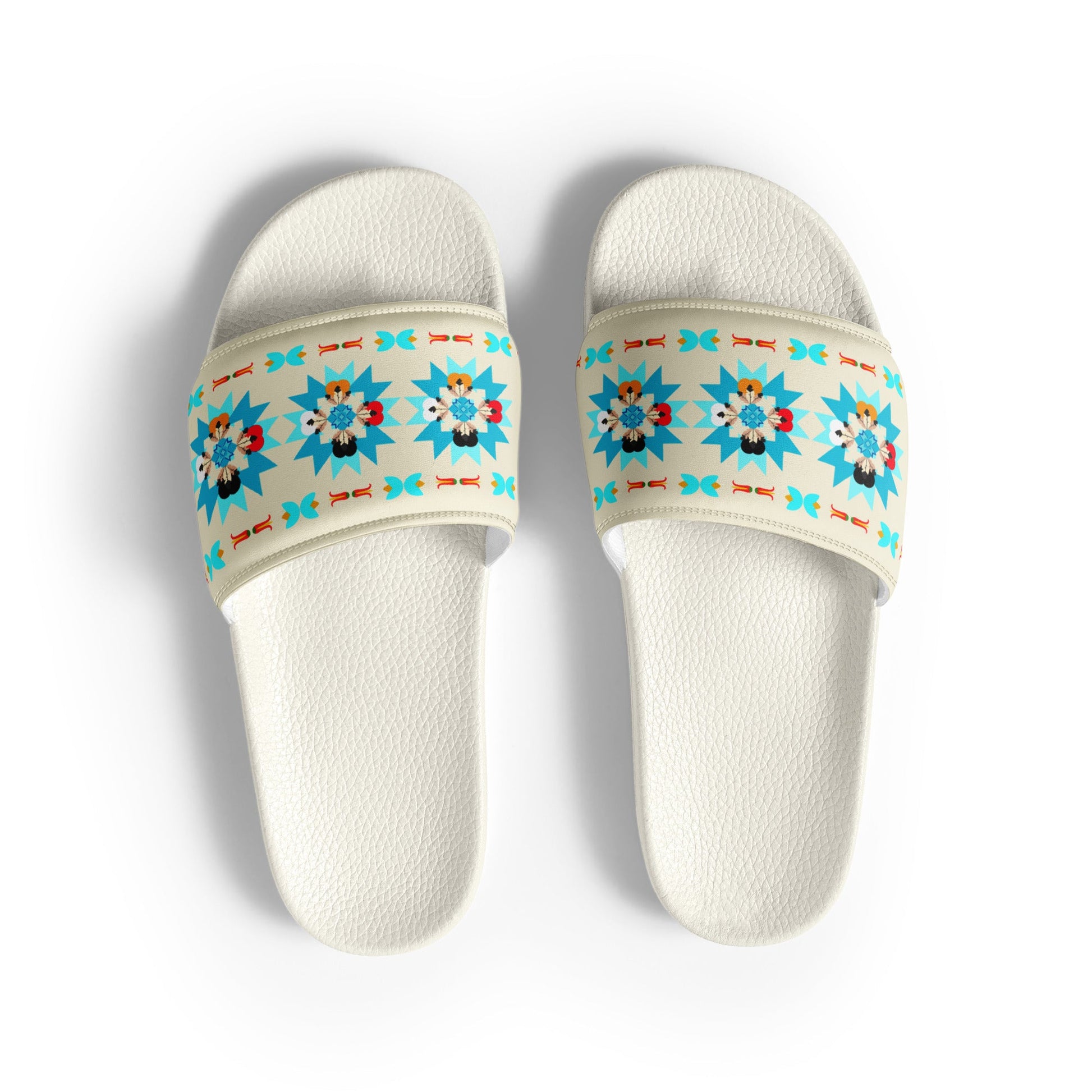 Women's Feather n' Hearts slides - Nikikw Designs