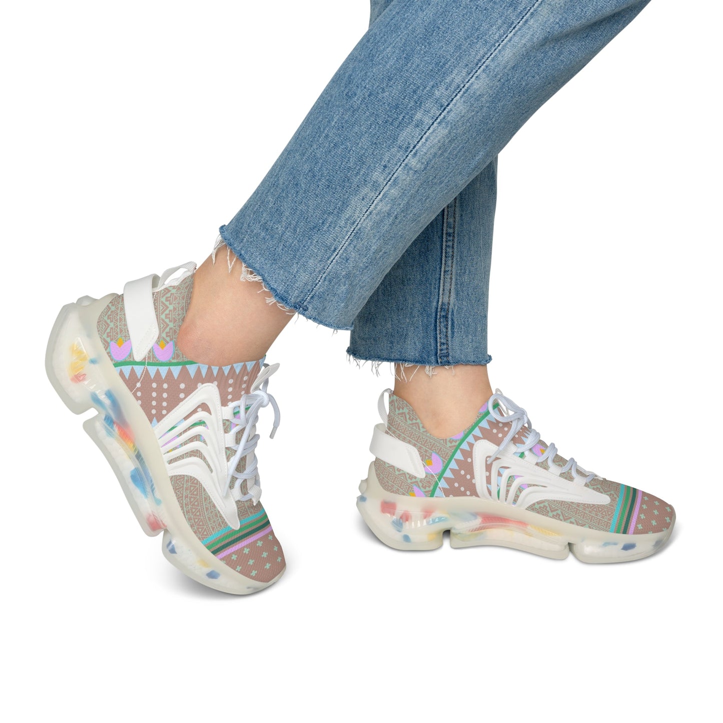 Women's Floral Mesh Sneakers - Nikikw Designs