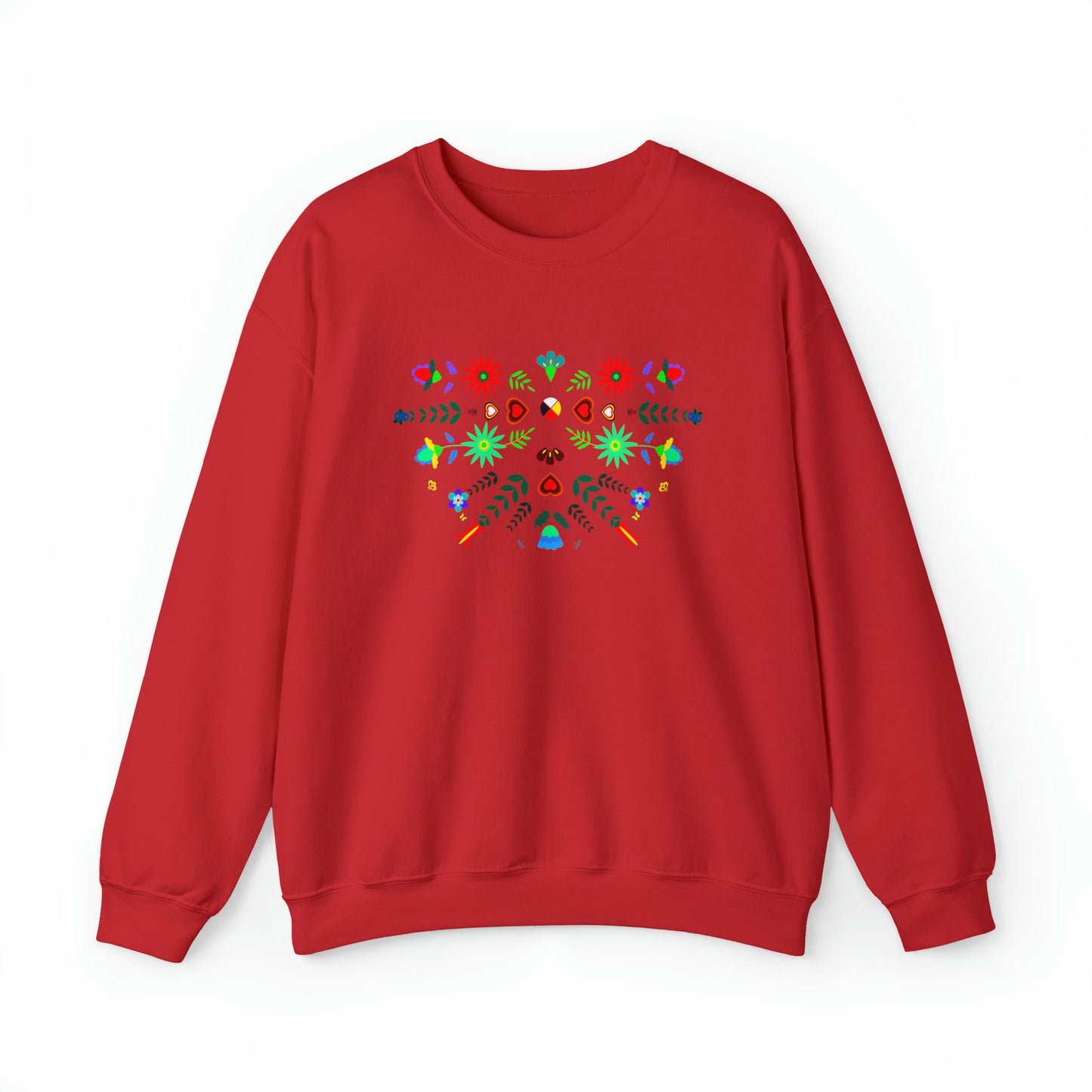 Women's Native Floral Crewneck Sweatshirt - Nikikw Designs