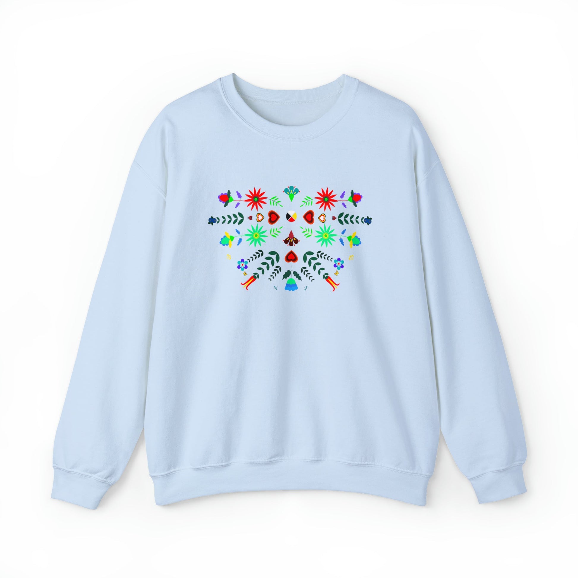 Women's Native Floral Crewneck Sweatshirt - Nikikw Designs