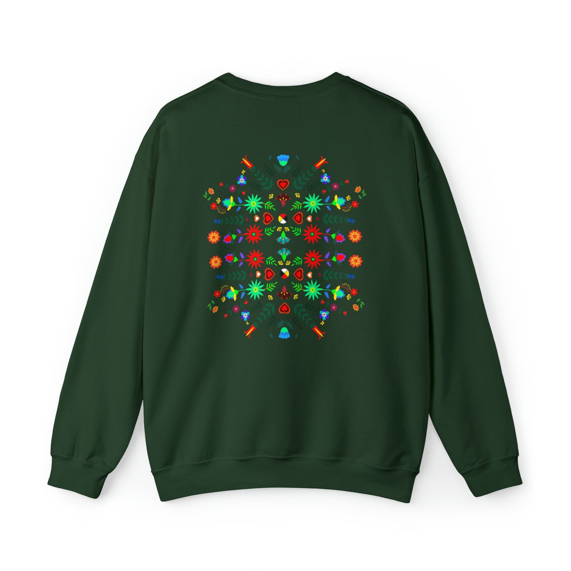 Women's Native Floral Crewneck Sweatshirt - Nikikw Designs