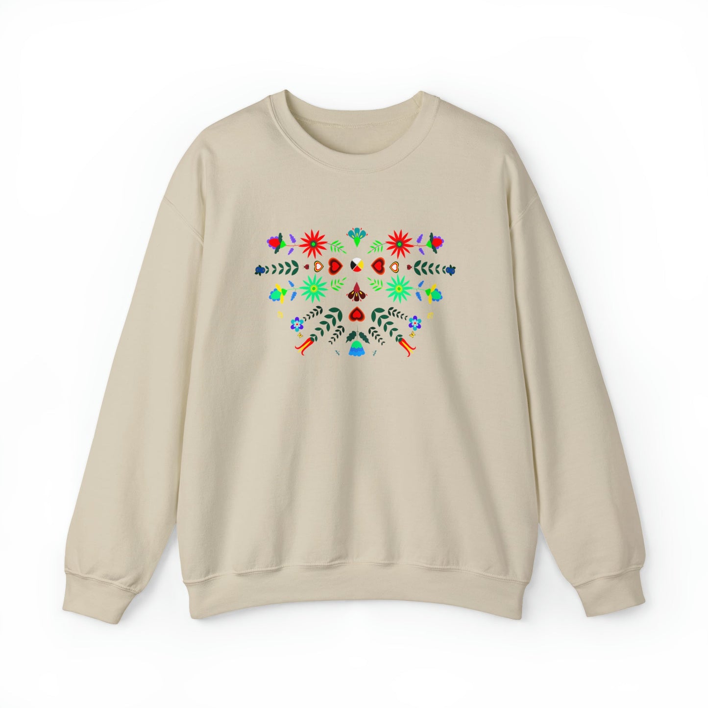 Women's Native Floral Crewneck Sweatshirt - Nikikw Designs