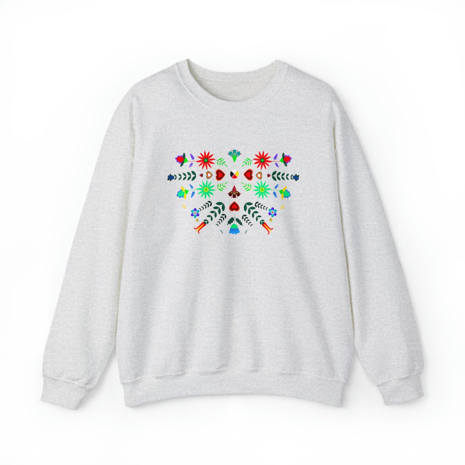 Women's Native Floral Crewneck Sweatshirt - Nikikw Designs