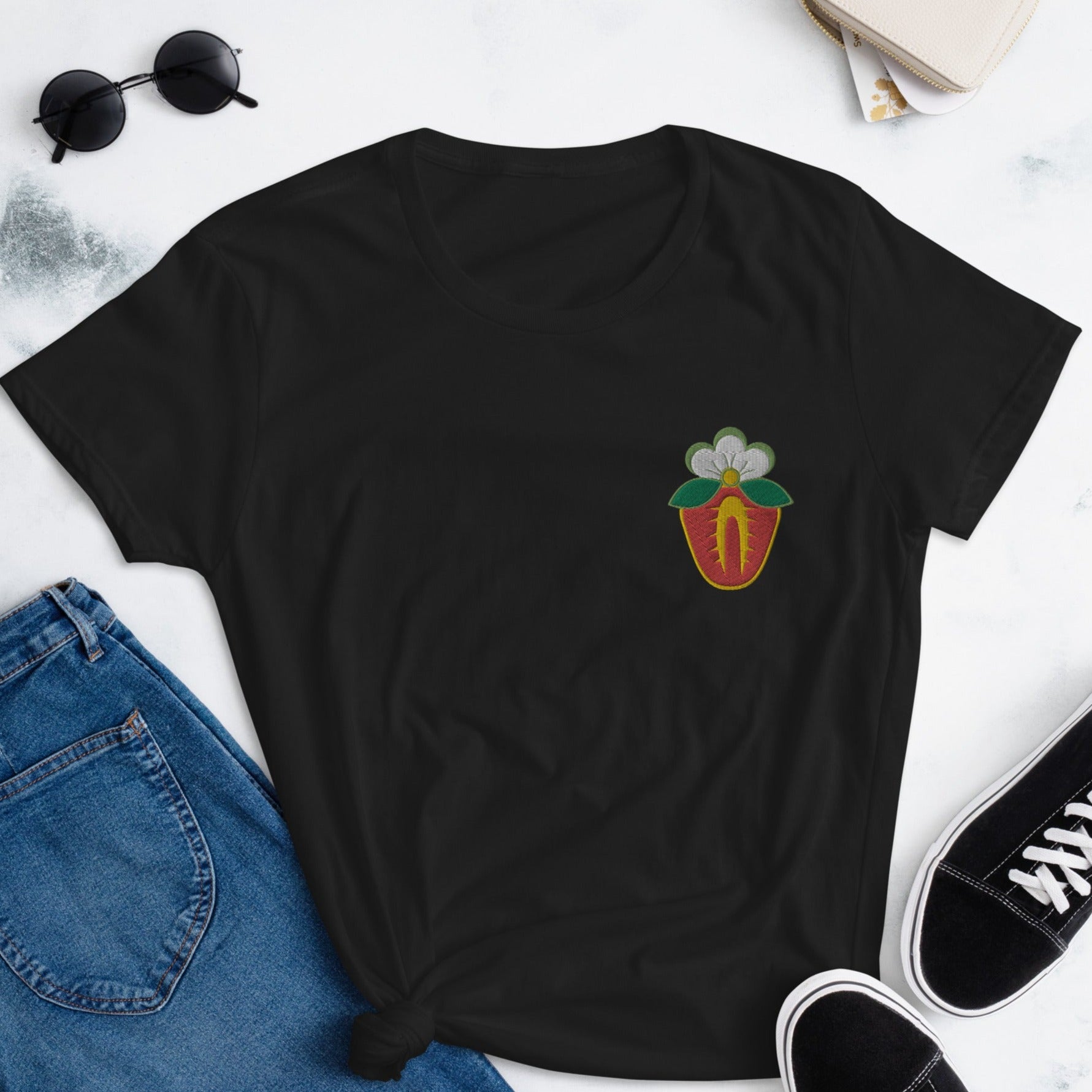 Women's Native Strawberry short sleeve t-shirt - Nikikw Designs