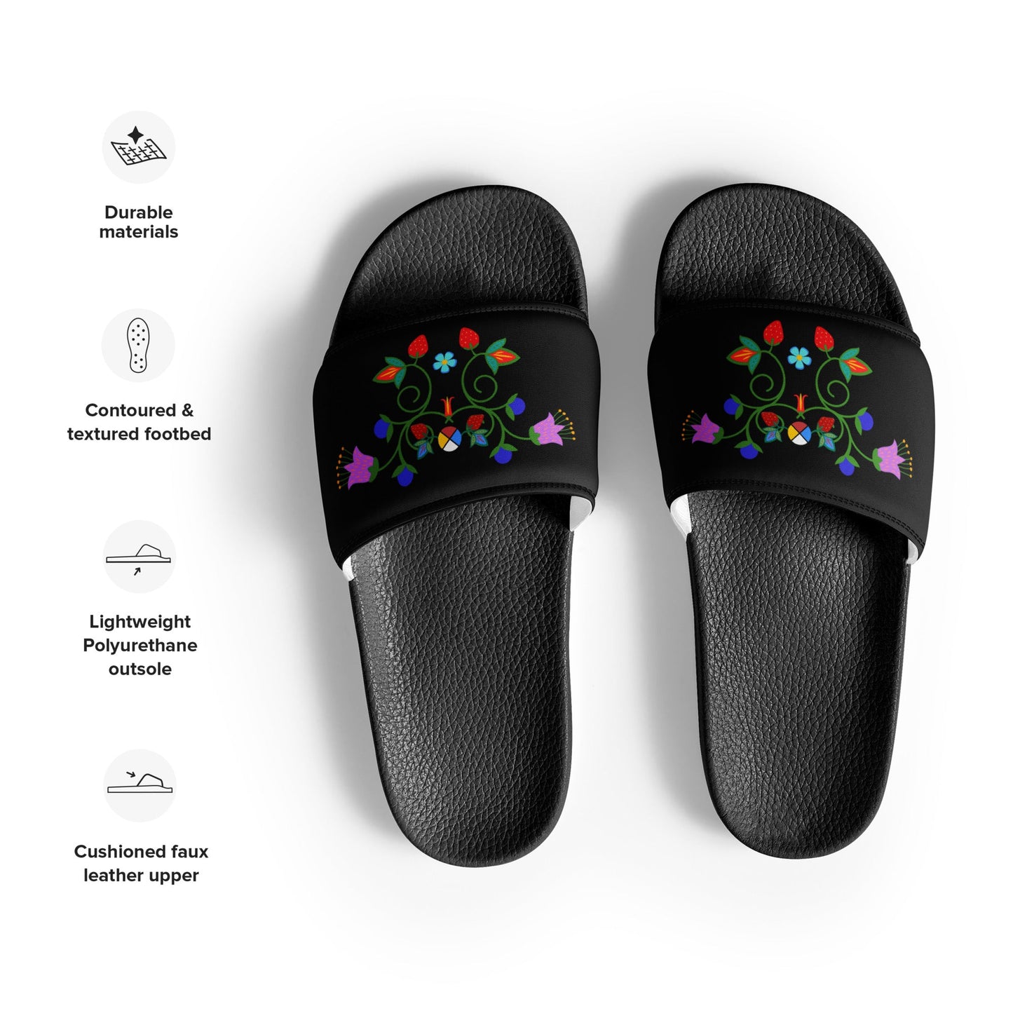 Women's Nêhiyaw slides - Nikikw Designs