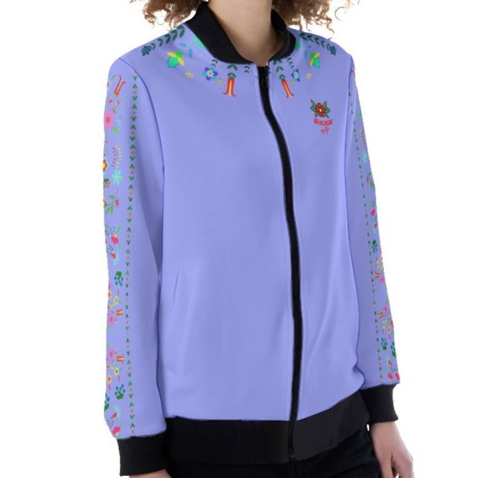 Women's Ribbed Collar Light Jacket Native Design - Nikikw Designs