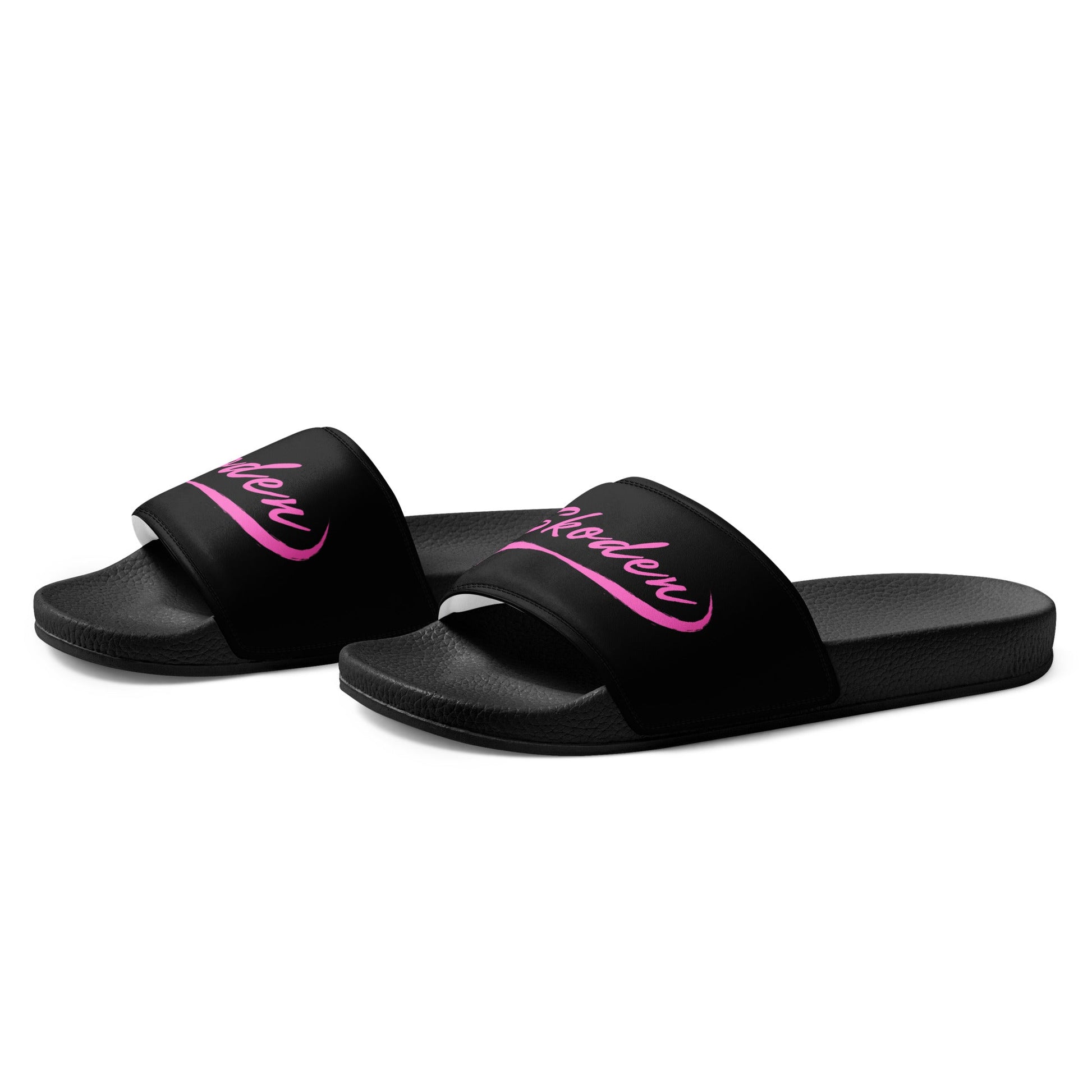 Women's Skoden Pink slides - Nikikw Designs