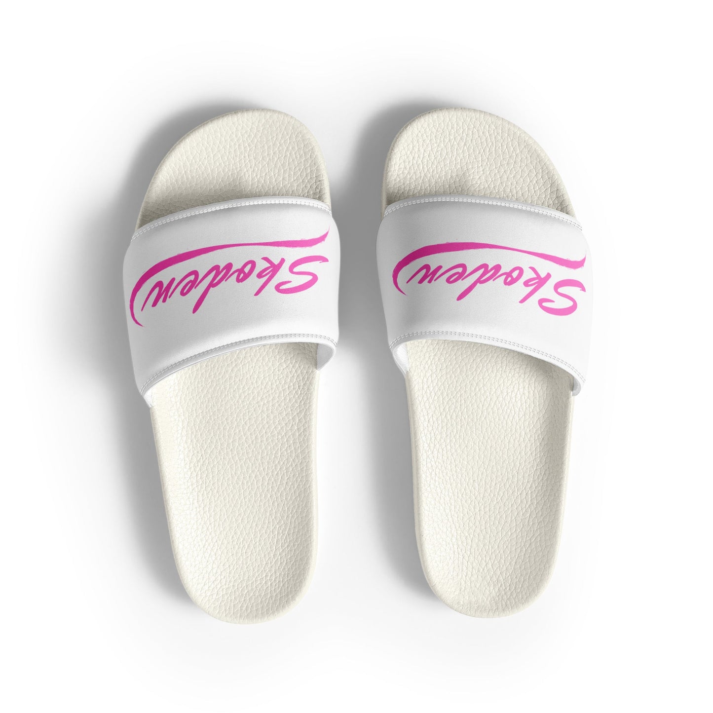 Women's Skoden Pink slides - Nikikw Designs