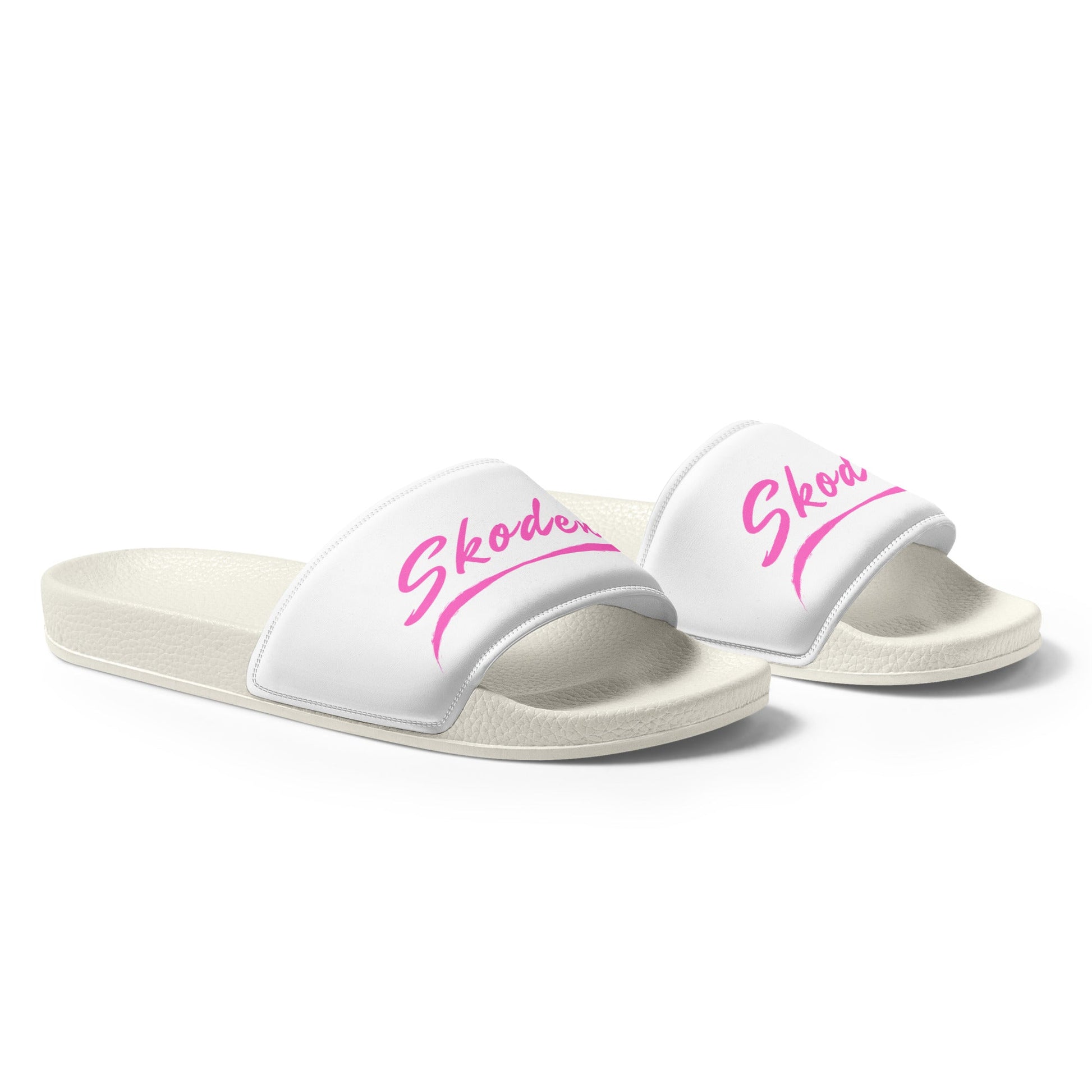 Women's Skoden Pink slides - Nikikw Designs