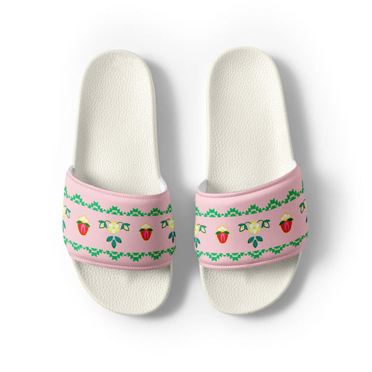 Women's Strawberry slides - Nikikw Designs