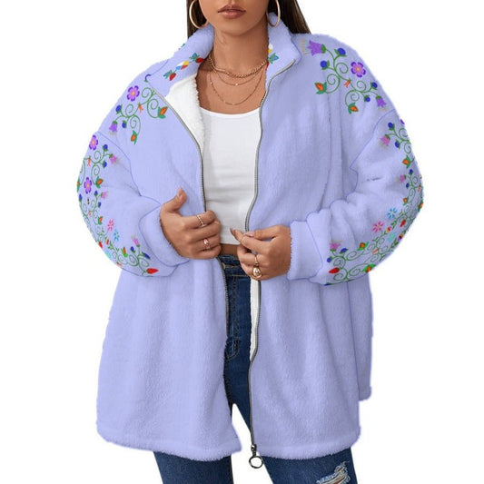 Woodland Borg Fleece Coat Plus - Nikikw Designs