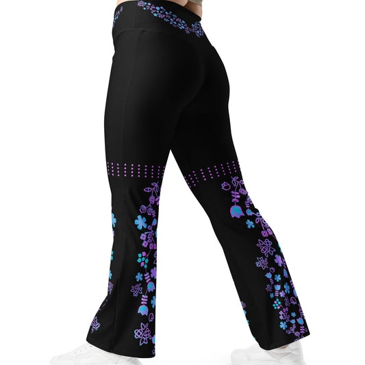 Woodland Native Floral Flare leggings - Nikikw Designs